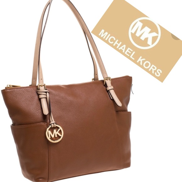 MICHAEL MICHAEL KORS Jet Set Luggage Leather Tote Bag NWT